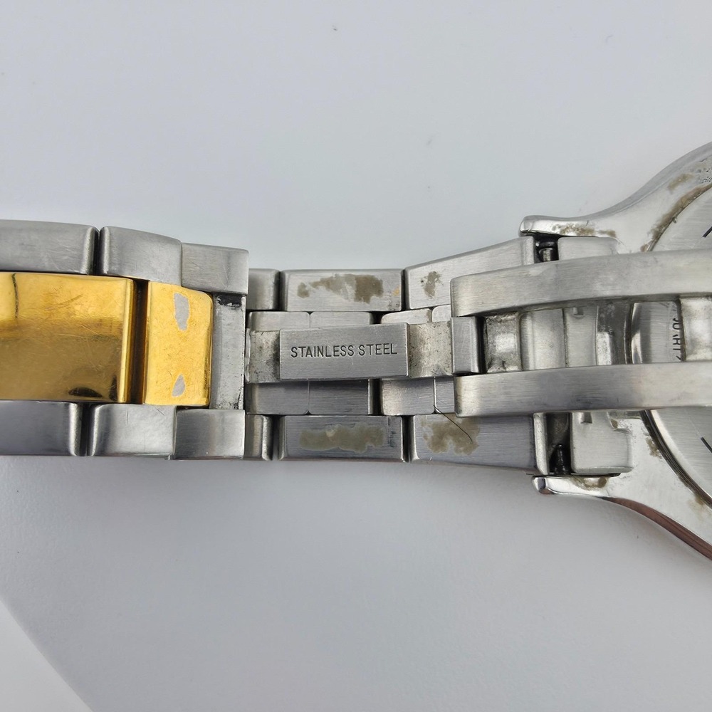 Vintage MOVADO Watch 81.09.861 SWISS Movement Stainless Steel Gold Plate 6.75" - Picture 10 of 15